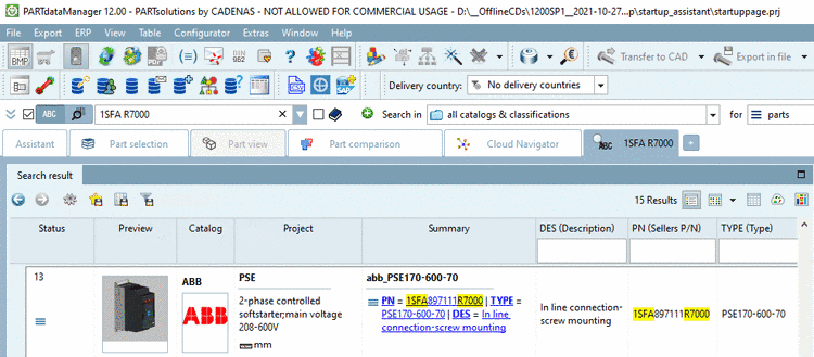 Example: Quality seal displayed, tooltip without technical preview
