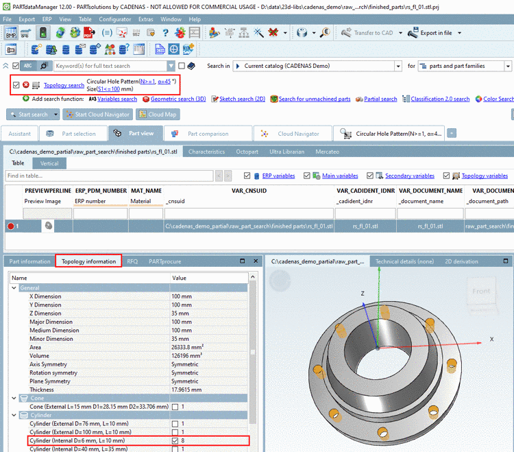 Cylinders of circular pattern marked