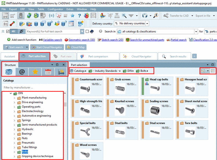 Classification on tabbed page "Classification"