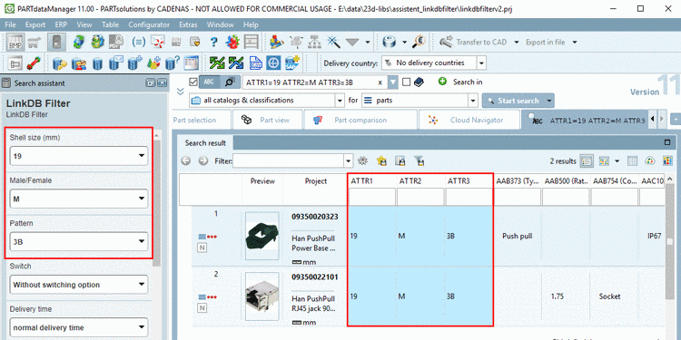 PARTproject -> dialog area "Edit project" -> tabbed page "General"