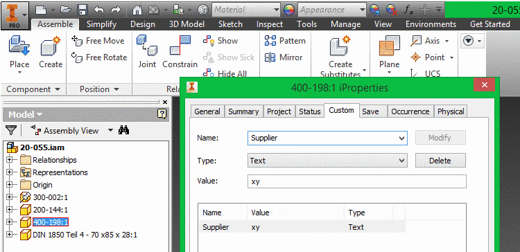 Tabbed page "ERP Status"