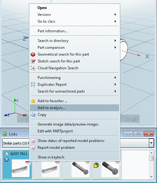 Display of Standard number and Standard title in PARTdataManager