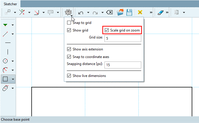 Resolution in standard view