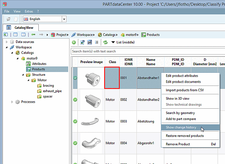For the respective product no class is shown anymore.