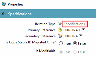 Properties -> Specifications