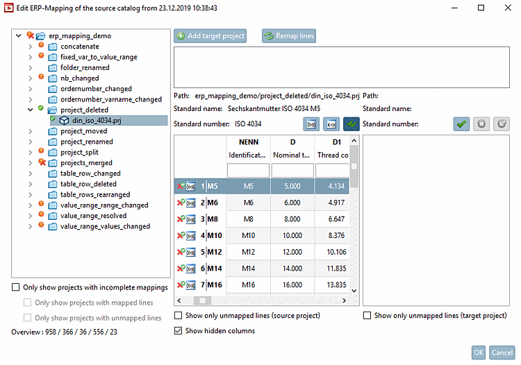 All assignments confirmed: The respective icons are shown in the directory tree and in the table.