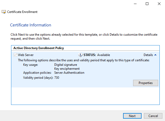 Certificate Information