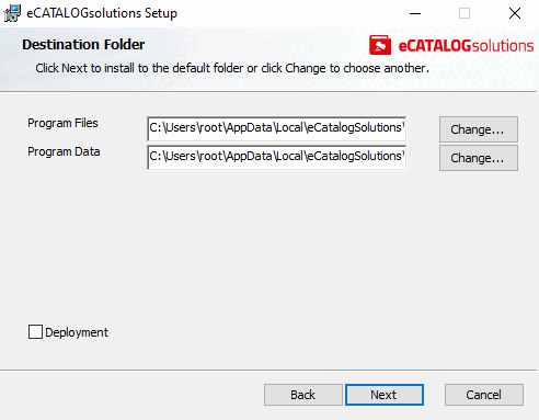 Destination Folder (1st dialog)