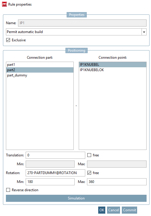 Correct adjustment of rotation and Min-Max Values