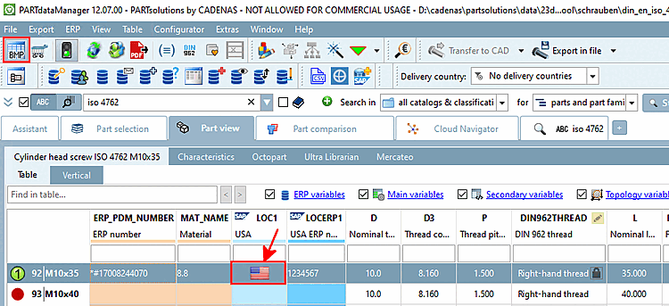 User: location, Role: LOCRED1 - Independently of the chosen display language, always the appropriate graphic is shown.