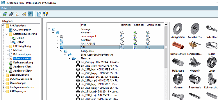 PARTadmin -> Category PARTsolutions -> Index management [Index administration]