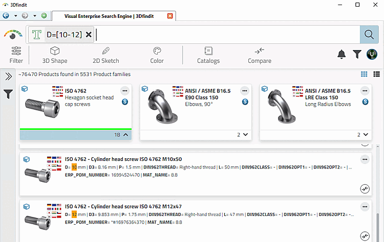 3Dfindit: Set area in brackets