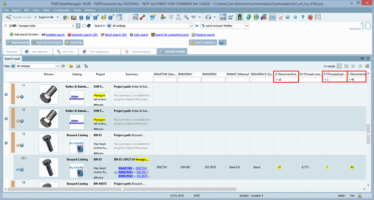 You can position interesting variables further forward by drag & drop with pressed mouse button in order to view them at a glance.