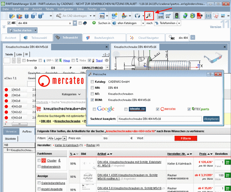 All assignments confirmed: The respective icons are shown in the directory tree and in the table.