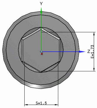 View with dimension lines