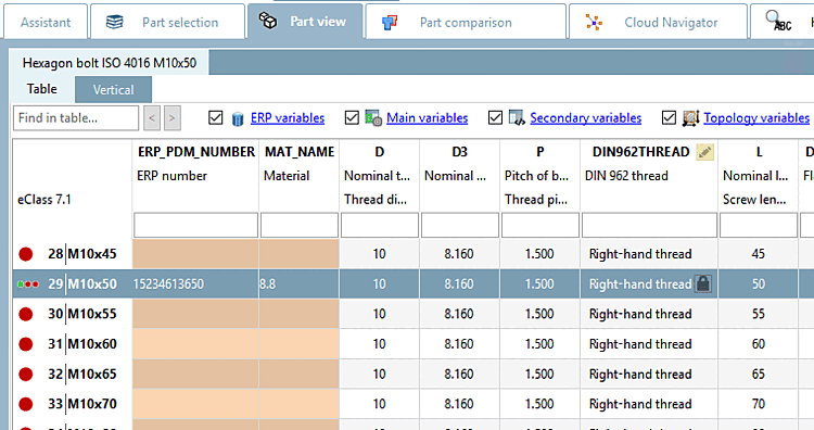 Normally this setting concerns ERP columns, which are not needed by a certain user.Administrative hiding via the role settings is of course also possible. See Columns to be displayed - plinkgroups.cfg -> Block [Role_name] -> Key "VARSUSED / VARSHIDDEN".