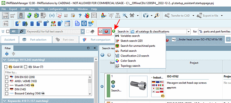 Topology search used and search methods collapsed