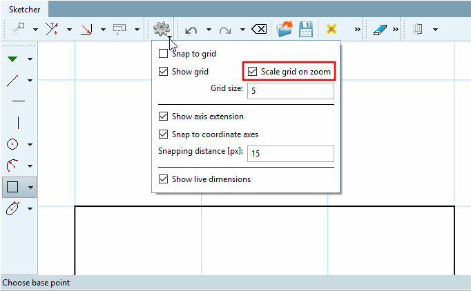 Rasterization in standard view