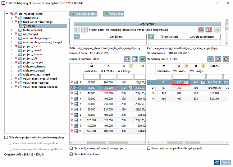 Check adjustment of values