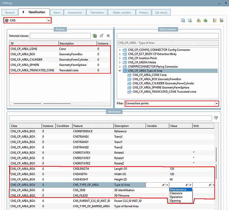 Assigning features using the "Box" example