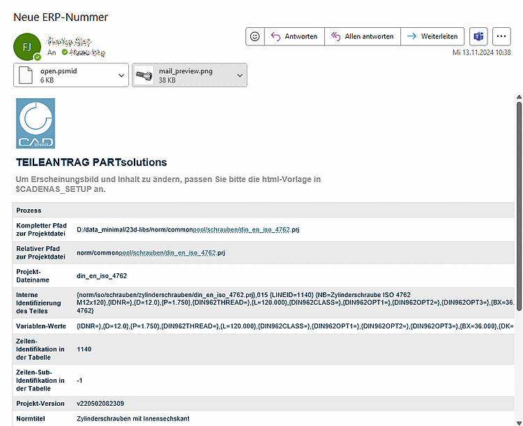 Example e-mail (MIdent attached)